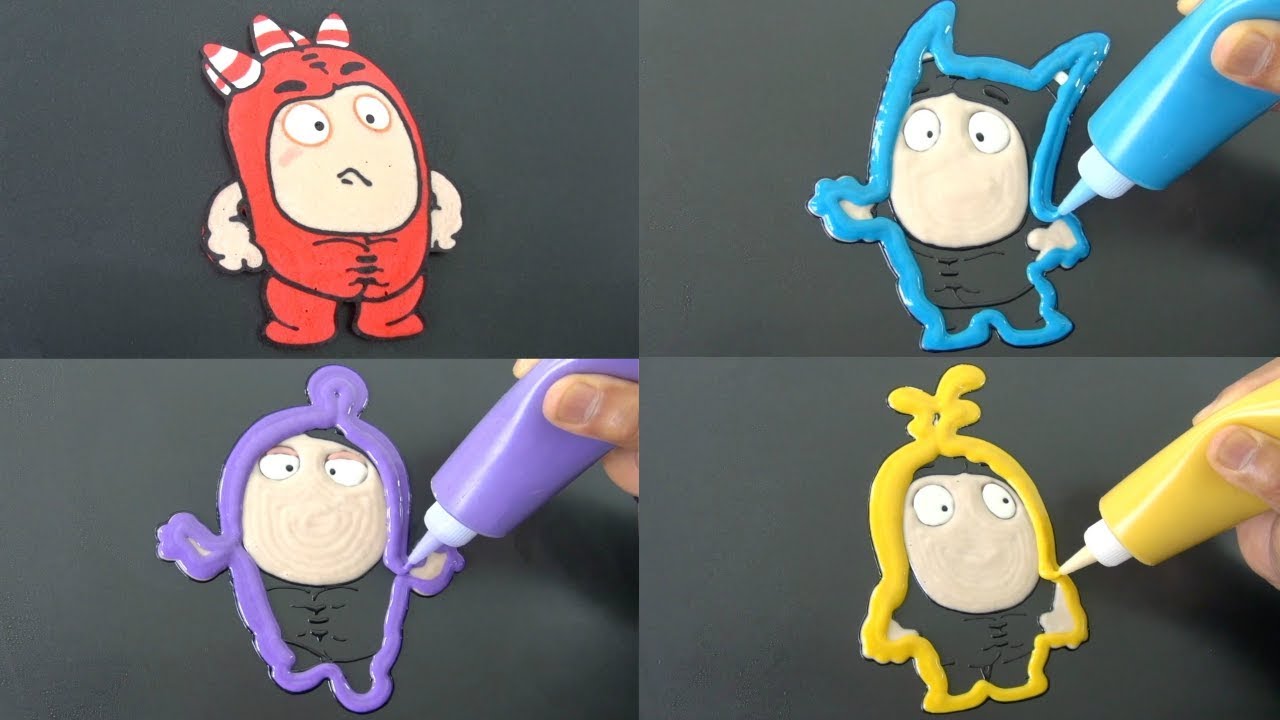 Oddbods Pancake Art - Fuse, Pogo, Bubbles, Jeff