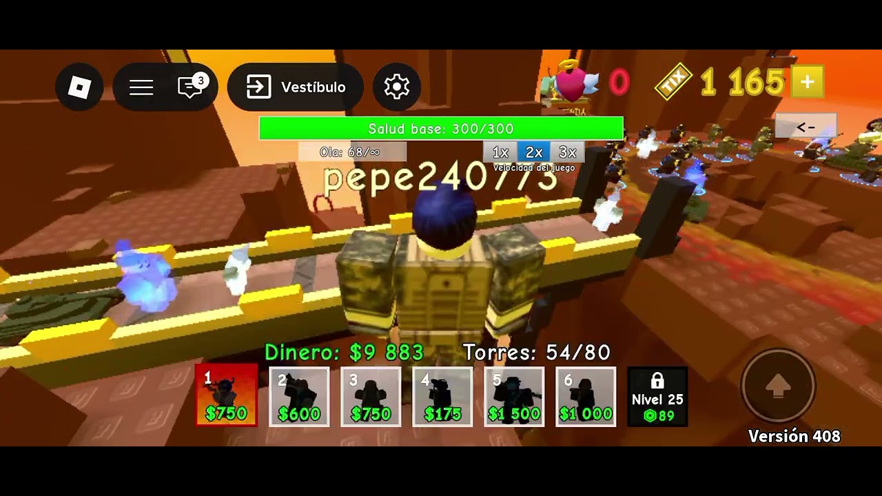 Hola jugando Roblox 