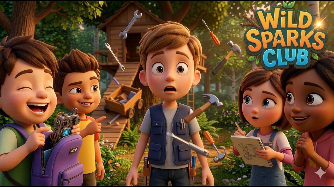 Wild Sparks Club 🚀 Tom’s Invention Goes WRONG! | Kids Adventure Story