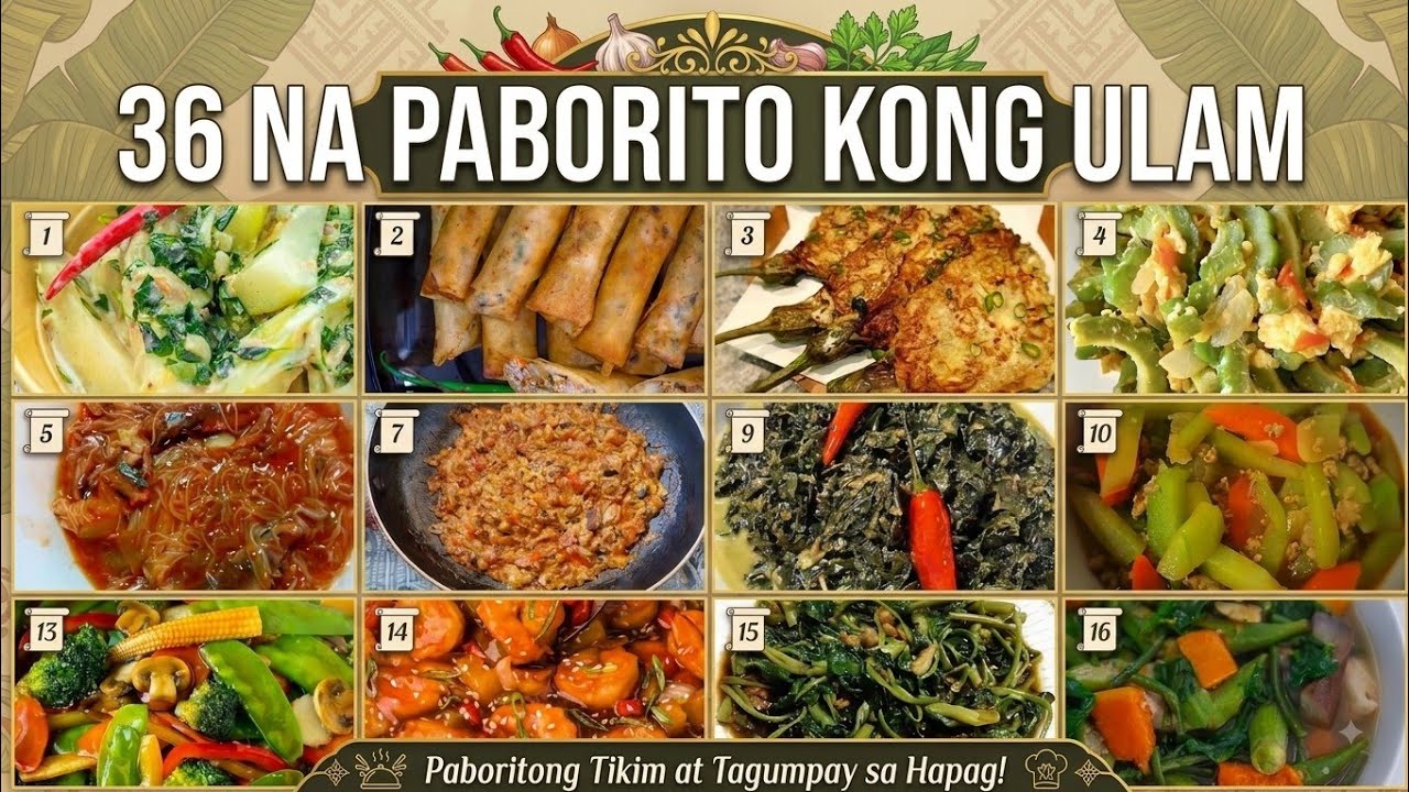 ᥫ᭡ TOP 36 ULAM NA PABORITO KO | SHARE KO SA INYO