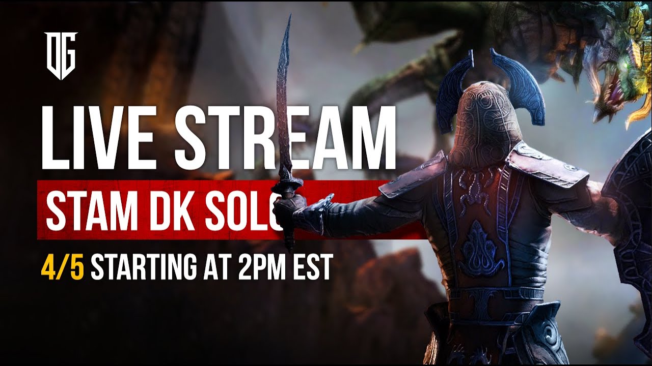 ESO Stamina Dragonknight Gameplay (PvE/PvP) | Deltia's Past Livestream #12