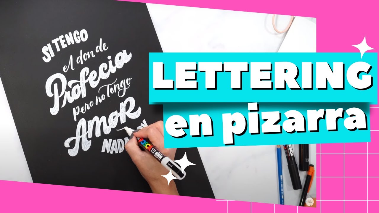 Cómo hacer LETTERING en PIZARRA negra