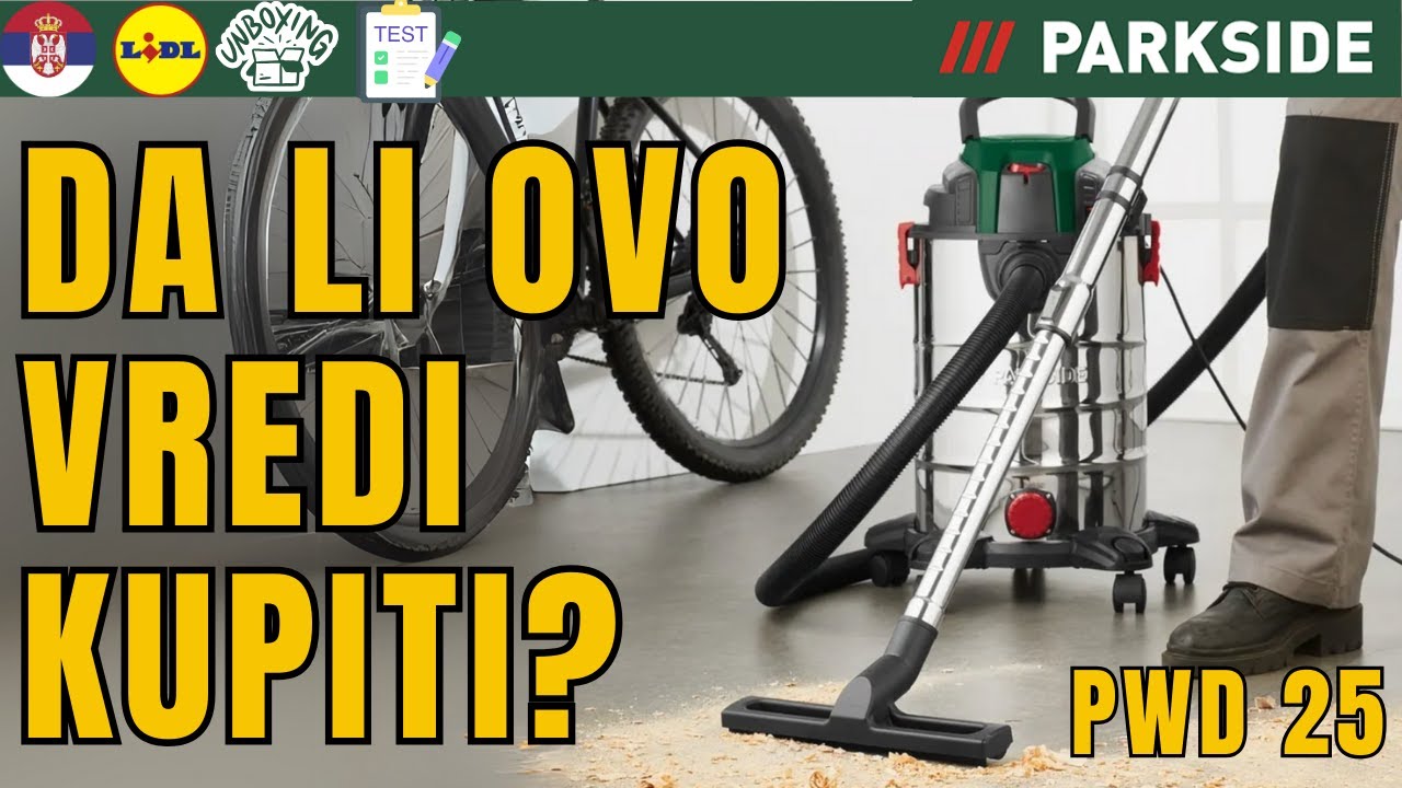USISIVAČ ZA MOKRO I SUVO USISAVANJE Parkside PWD 25 C4 SRPSKI SRBIJA LIDL