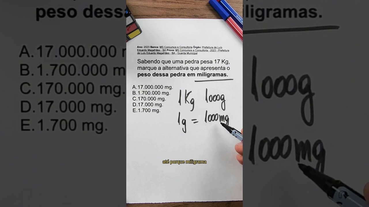 Convers&atilde;o de medidas! #Matem&aacute;tica #concursos #educa&ccedil;&atilde;o