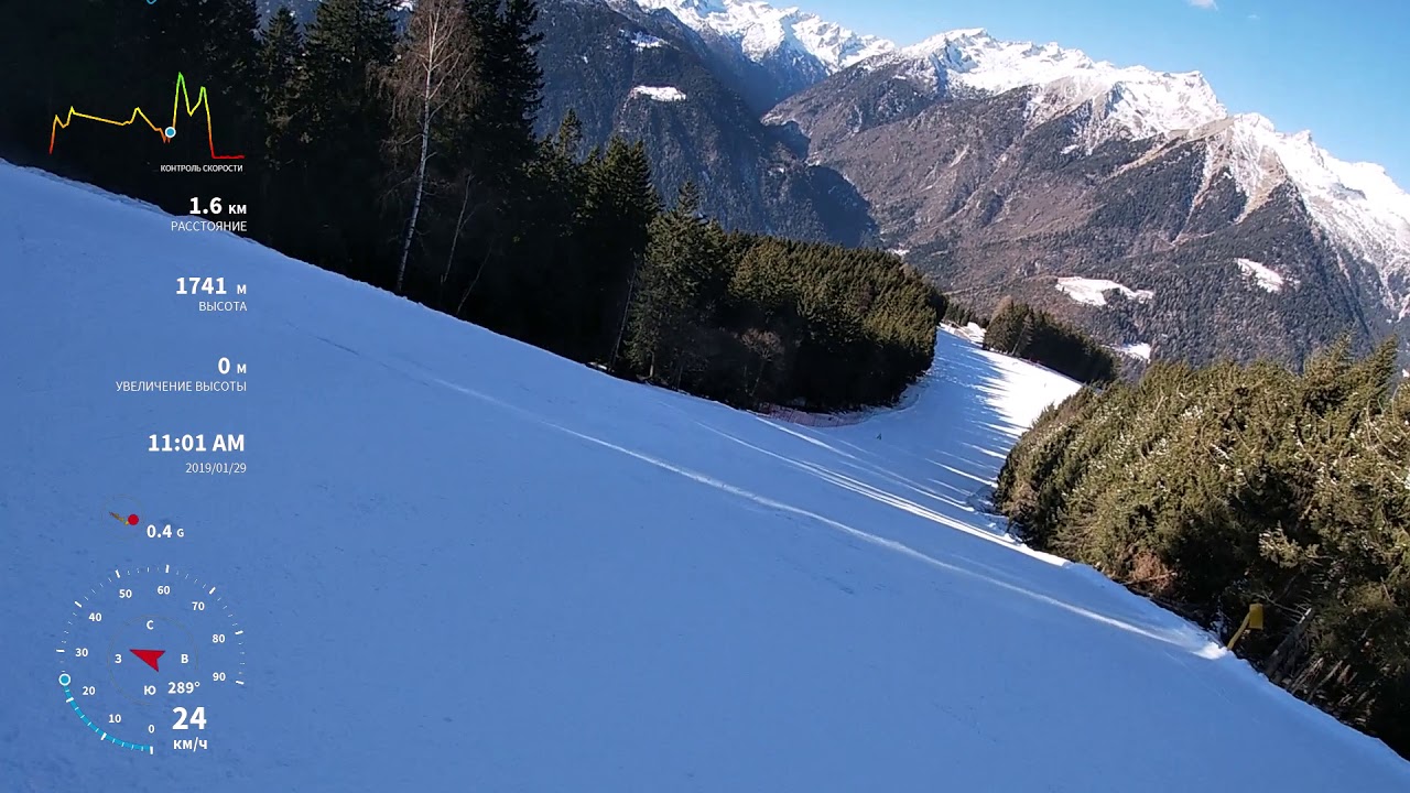 Pinzolo , Pista  RODODENDRO ( 101 ) +  COMPETITION  ( 102 )  Призрак трассы
