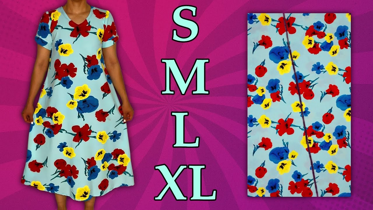 ✂️ Colorful Summer Dress 🌺 Easy Sewing for All Sizes!