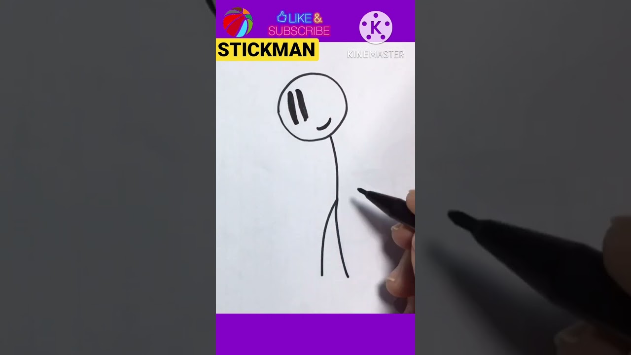 SIMPLE IZI STICKMAN DRAWING - mad? - #shorts