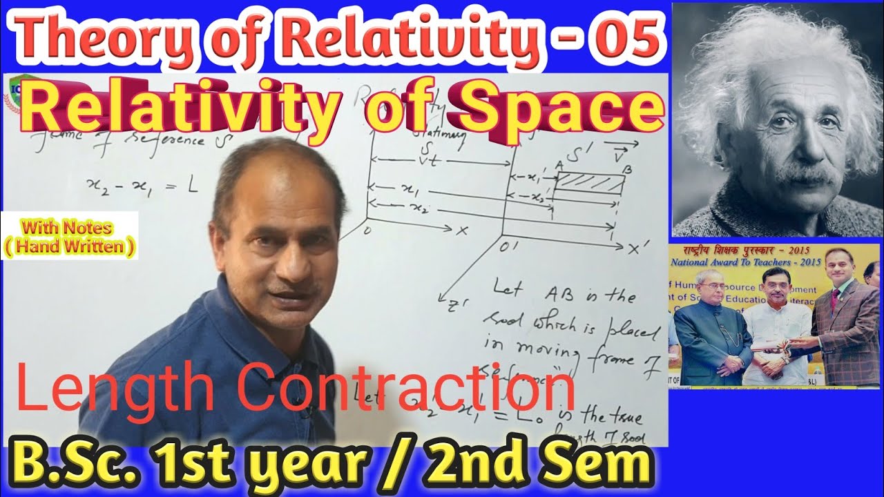 Relativity of Space for B.Sc. 1st year || Special Theory of Relativity Length Contraction