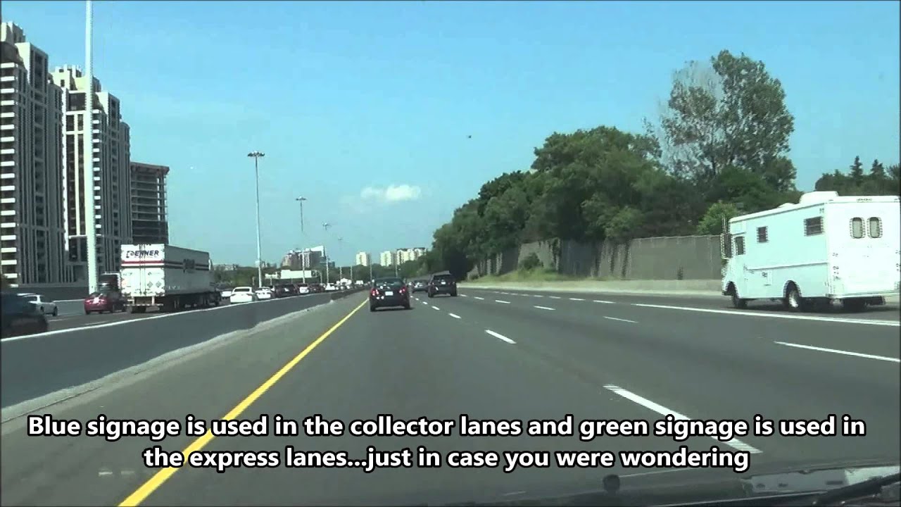 ON Highway 401 East Through Toronto