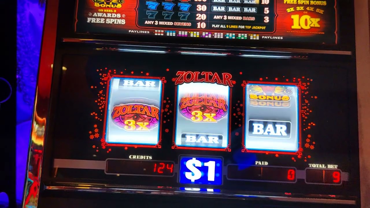 8.5 minutes of self-sustaining Zoltar Slot Play w 2x Bonuses at max bet ($9USD)