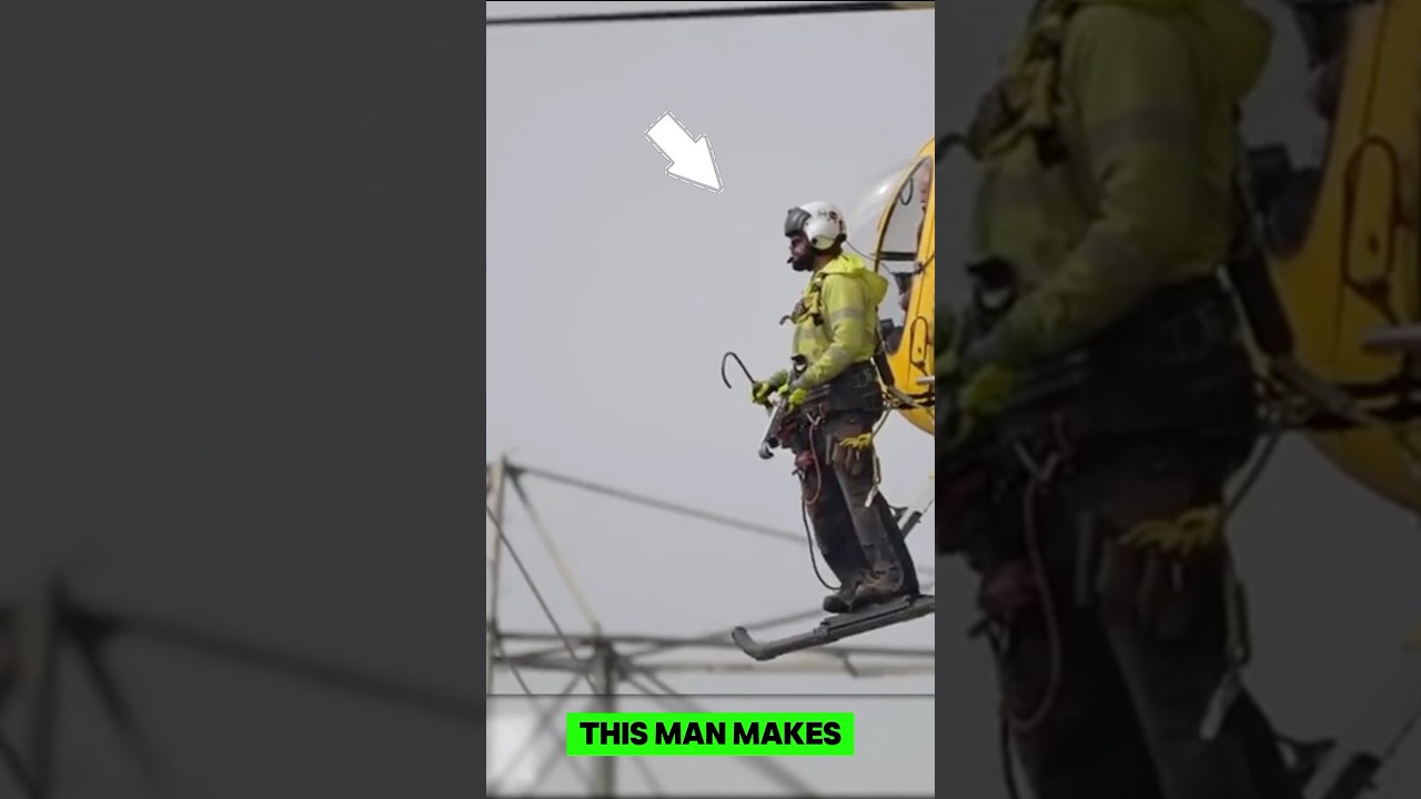 High-Paying Job: Working on High-Voltage Power Lines from a Helicopter