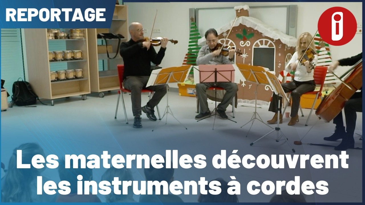 Les maternelles découvrent les instruments à cordes