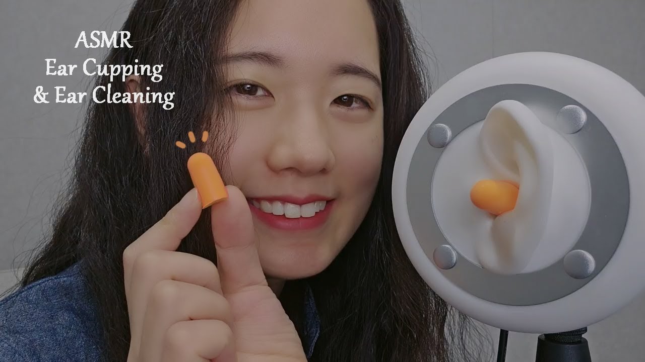 ASMR Ear Cupping & Ear Cleaning with Ear Plugs 👂 3dio (No Talking, 1Hr)