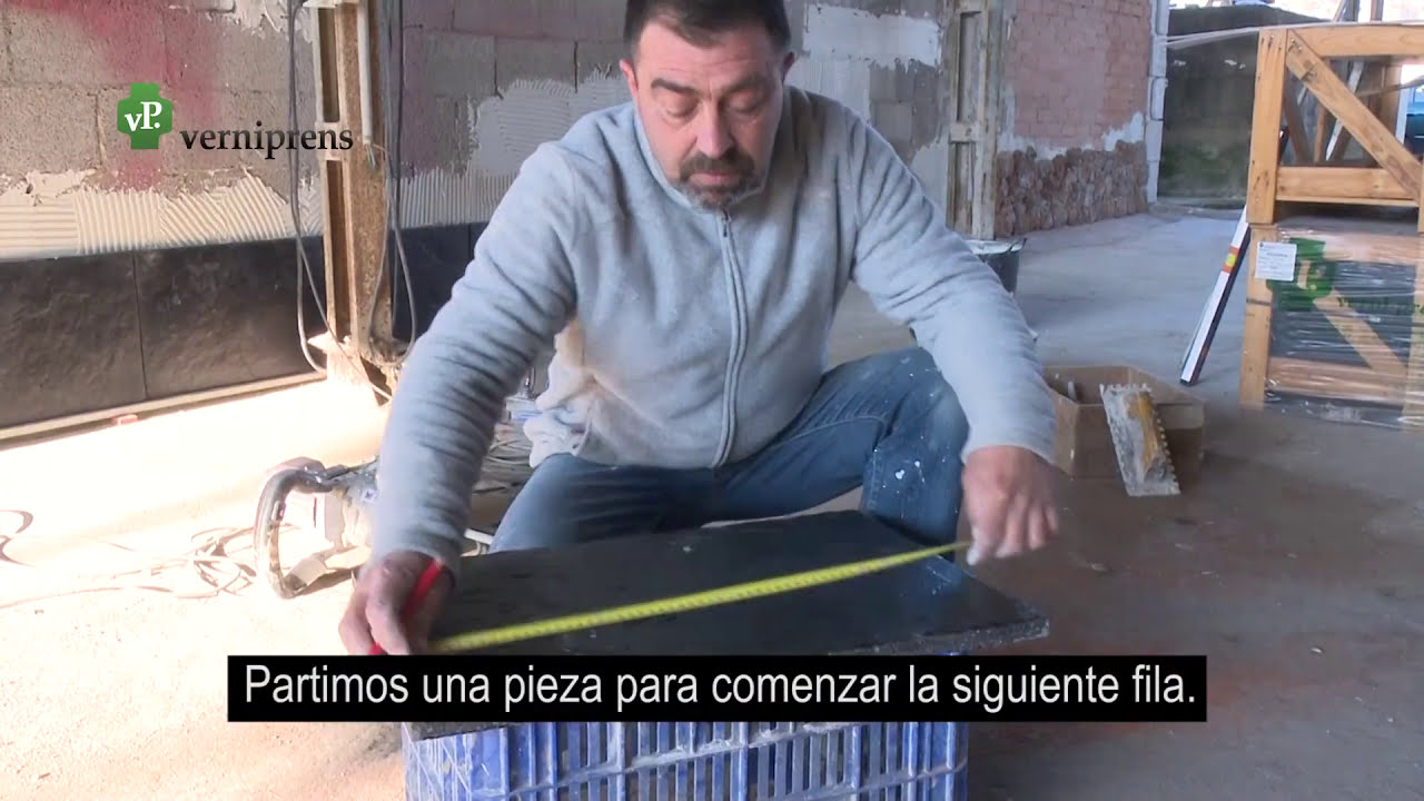 Instrucciones de colocación de revestimientos con junta estrecha.