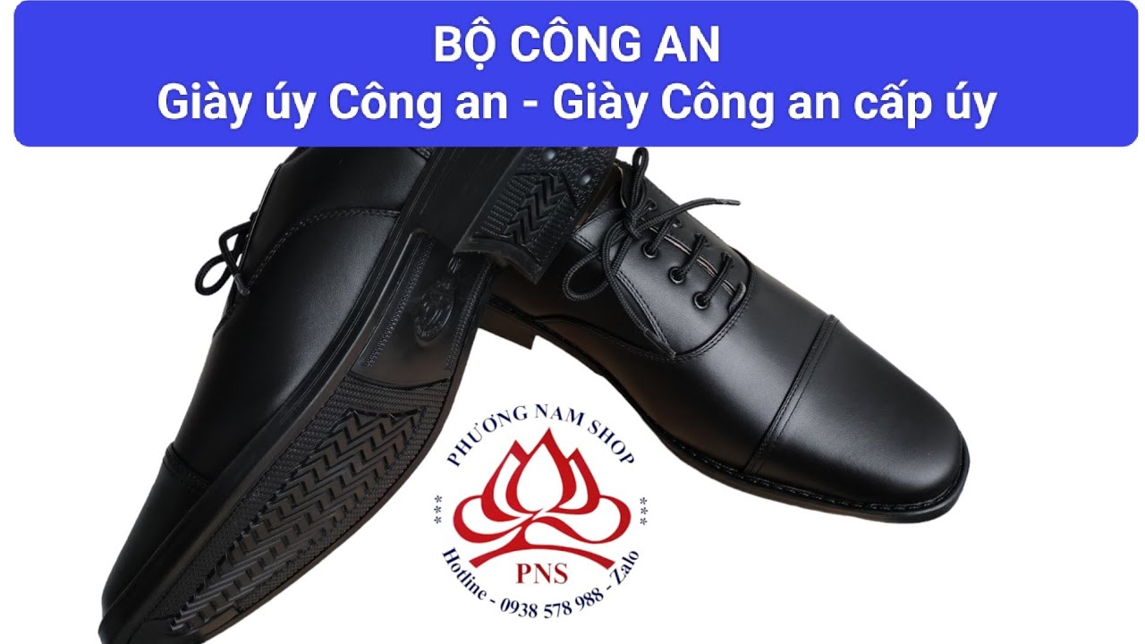 Giày úy Công an - Giày công an cấp úy
