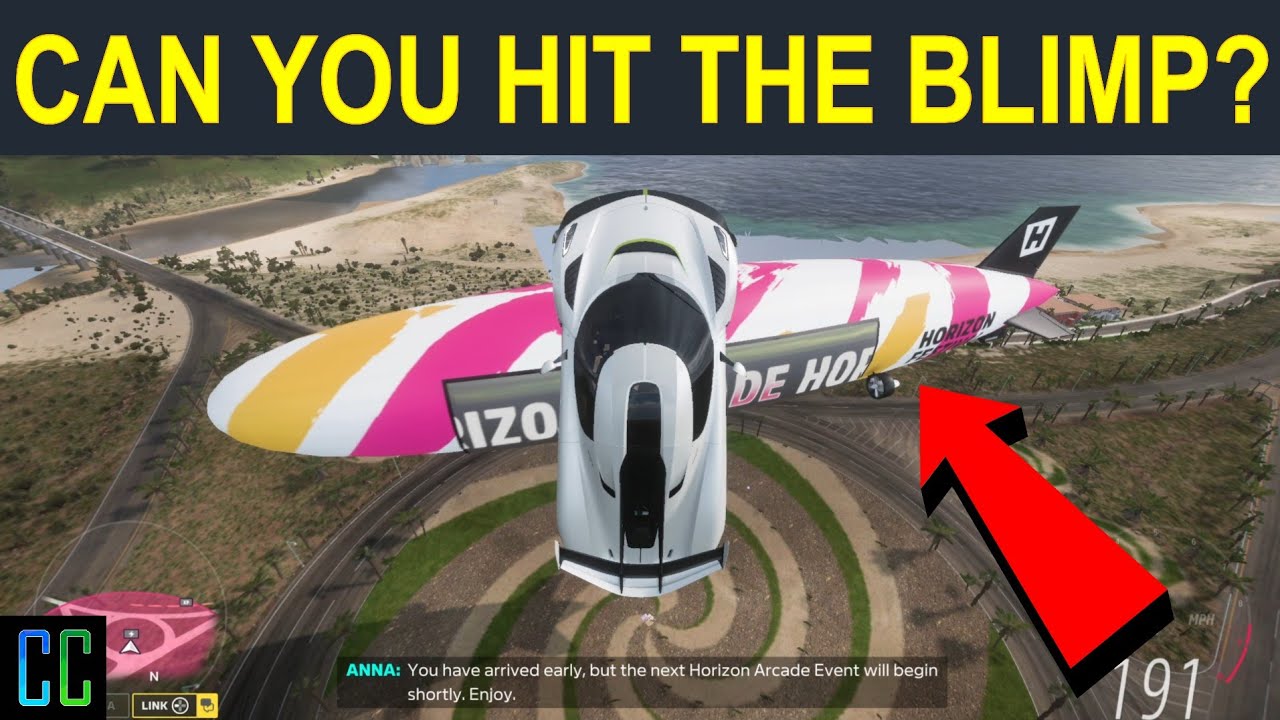 What happens if you hit the Horizon Arcade blimp? (Forza Science)