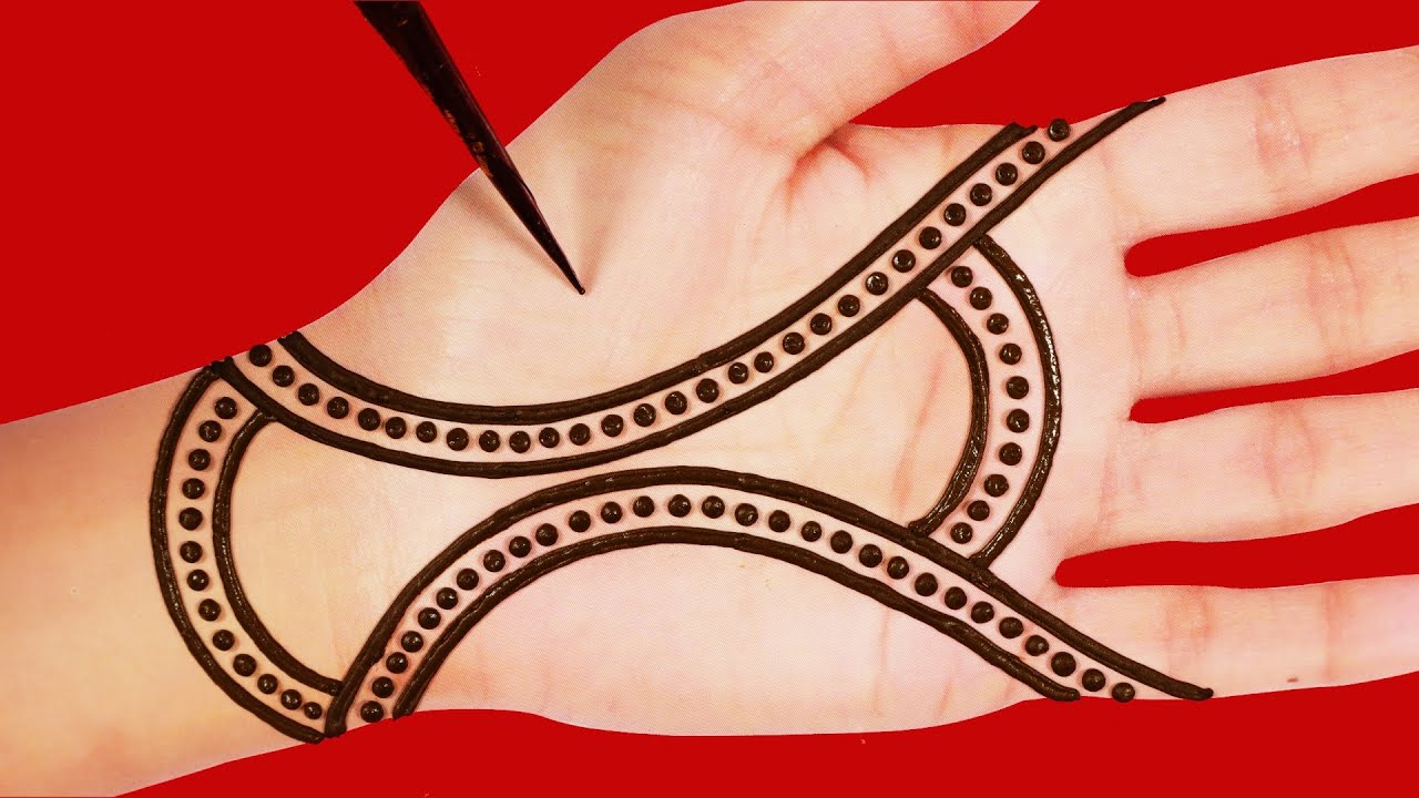 Gol Tikki Mehandi design - Simple Dotted Mehndi Design - Front Hand Gol Tikki Mehndi - Henna Designs