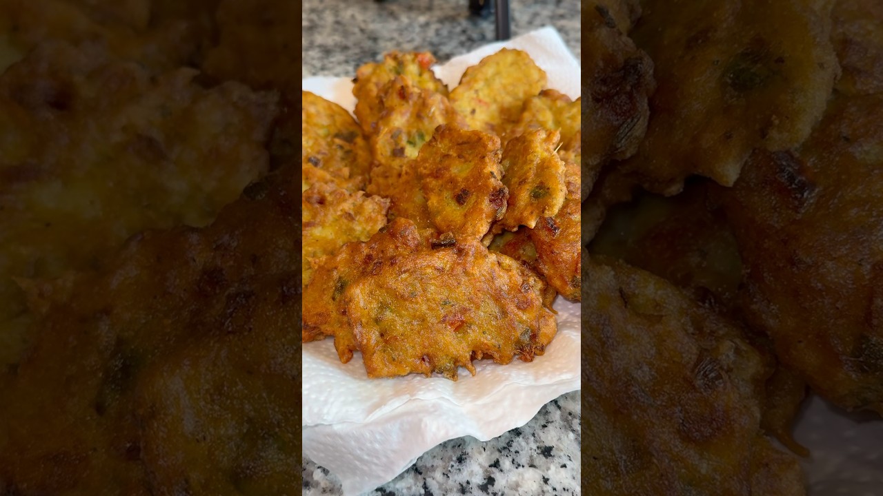 Saltfish fritters nice like Sunday brunch Crispy, tasty and full of flavor #food #cooking #saltfish