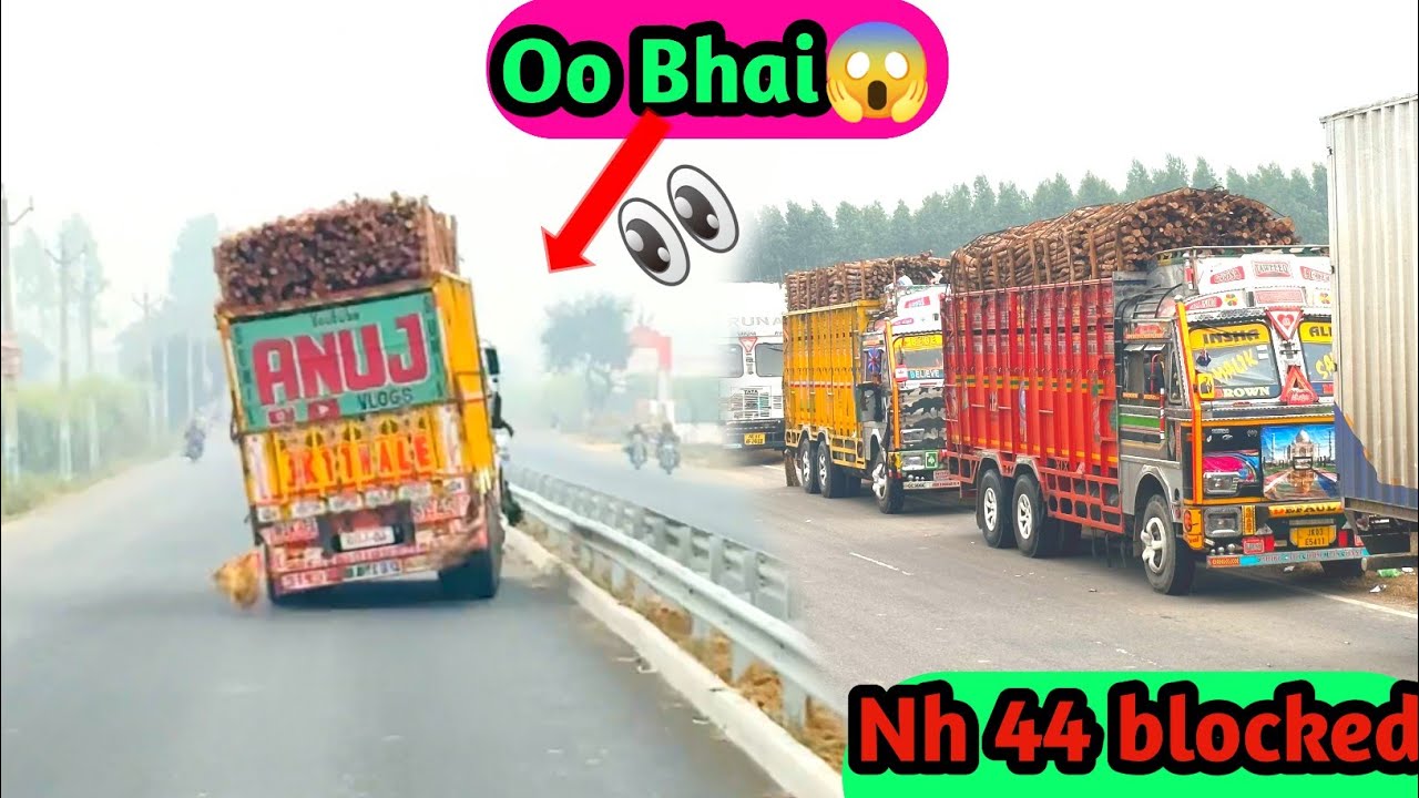 Abb kya hoga 😱 // Nh 44 blocked || Dono ki race aaj || Haryana mai fas gye @IndianTruckingVlog