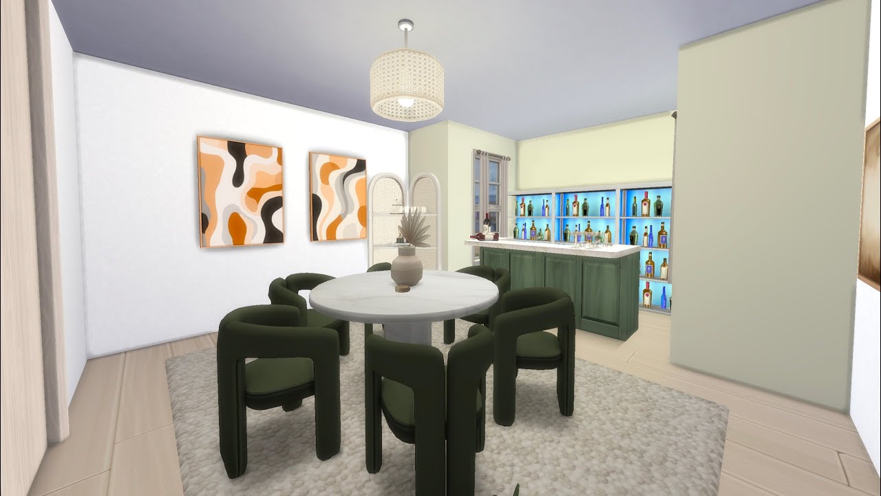 Day 2/30 of room ideas for the sims 4: today is a modern dining room