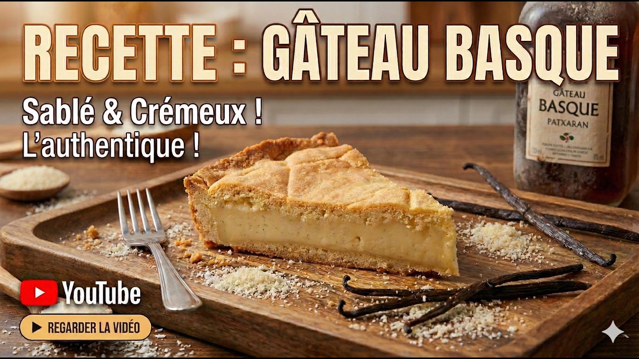 Recette Gâteau Basque Authentique (Crémeux & Sablé) 😋