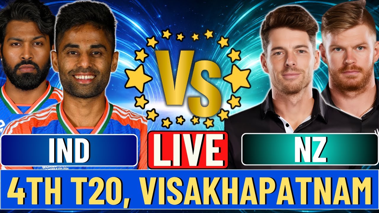 India vs New Zealand | 4th T20I 2026 | Live Score & Commentary