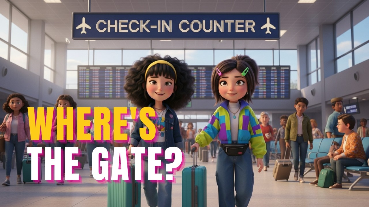 I Got lost at the Airport l Learn Easy Travel English (A2-B1)