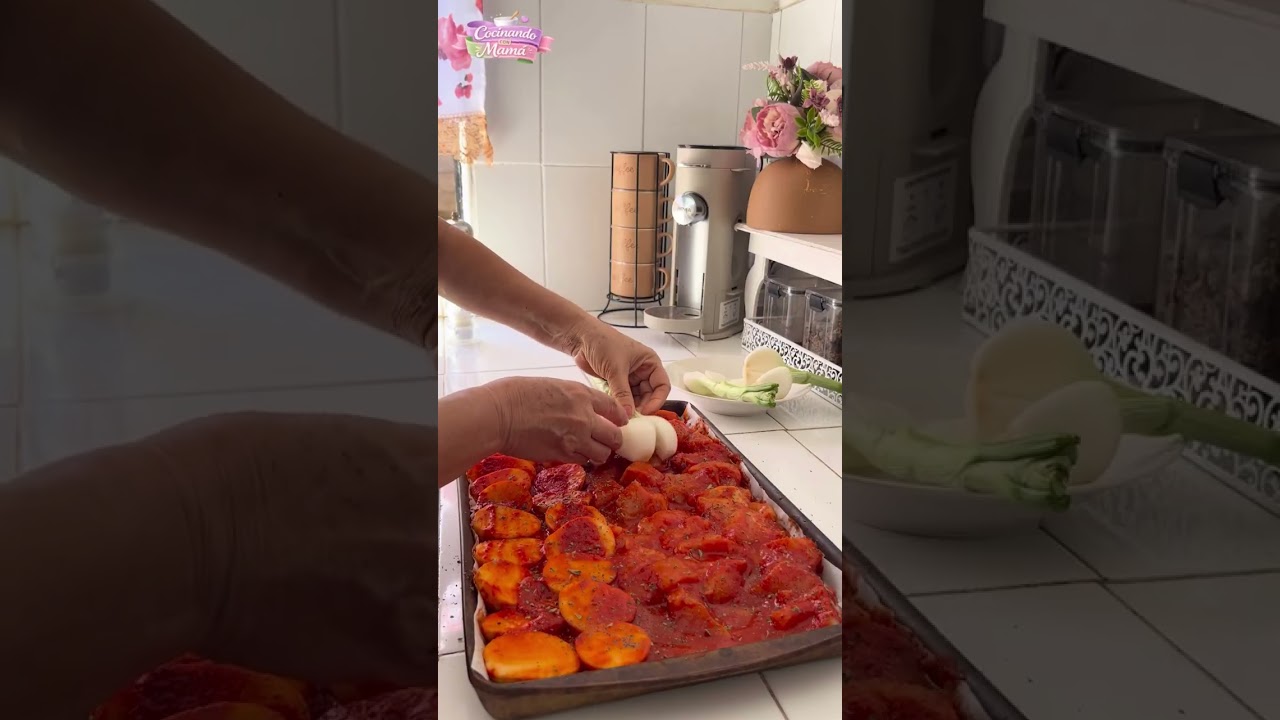 🍗POLLO ADOBADO AL HORNO🍗 ACOMPAÑADO DE LECHUGA 🥬 Y AGUACATE 🥑 