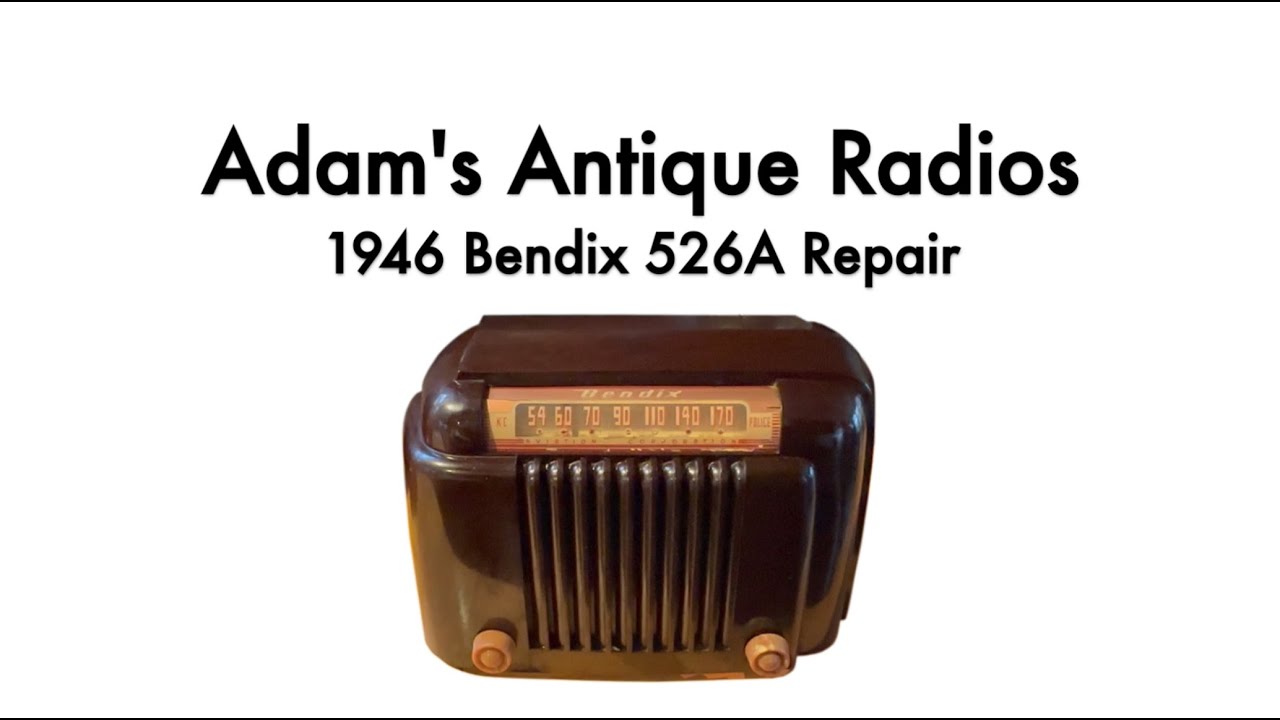 1946 Bendix 526A Antique Radio Repair