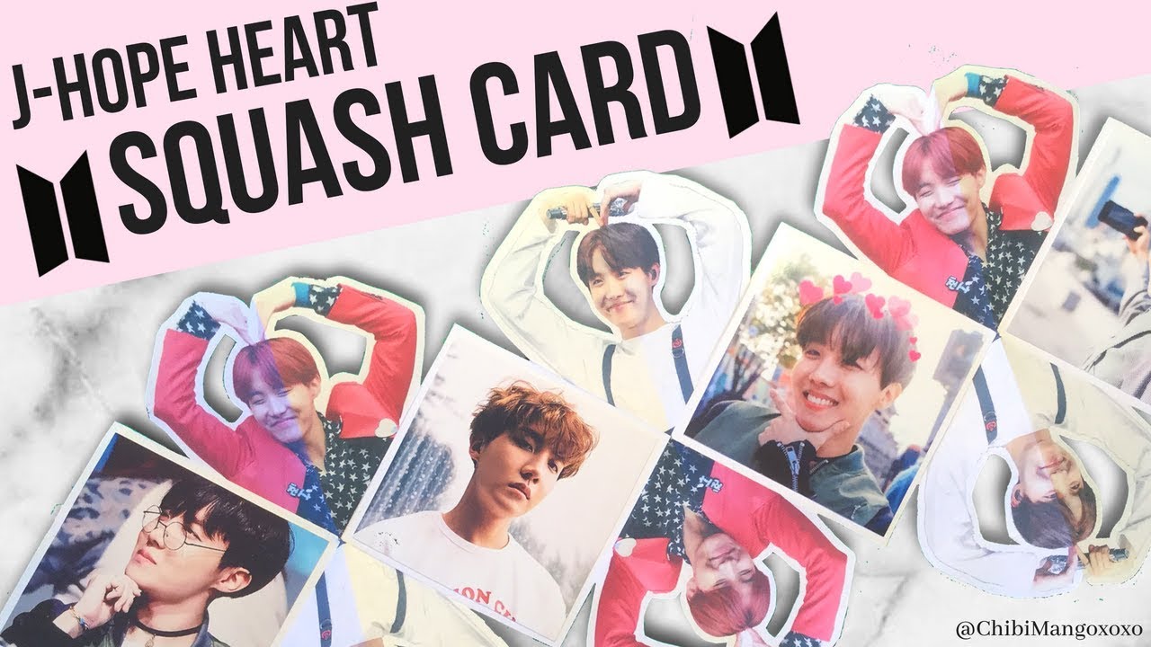 BTS J-Hope Heart Squash Card TUTORIAL