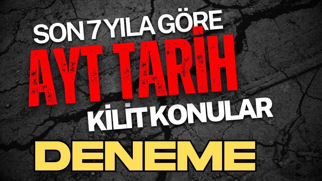 Sos/1 - Sos/2 AYT Tarih Branş Denemesi | Ali Gürbüz
