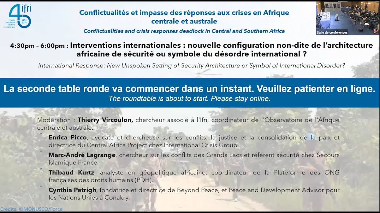 Architecture de paix et de sécurité en Afrique centrale et australe : état des lieux.