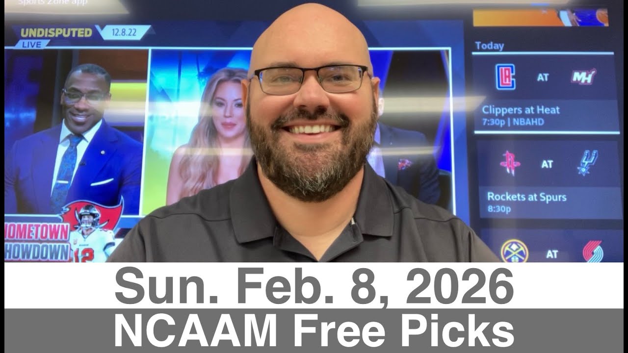 🏀 NCAAM Picks (2-8-26) Sunday College Basketball Predictions - Today's Daily Free Plays