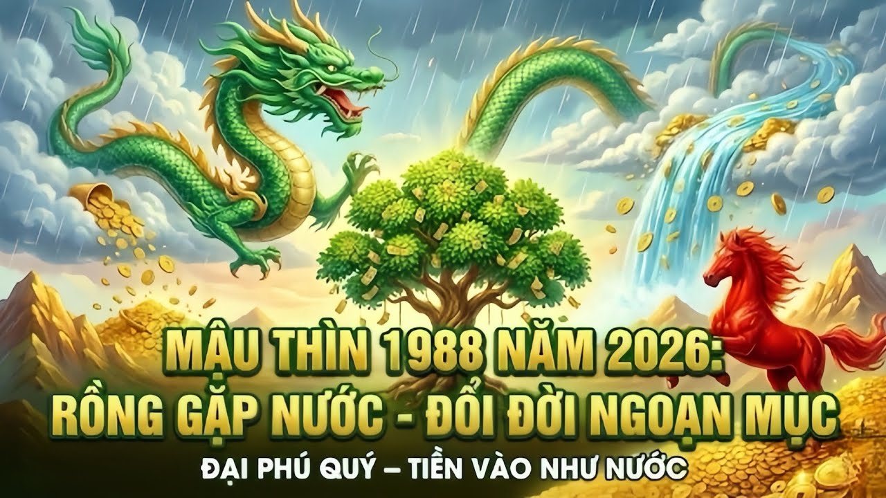 MẬU THÌN 1988 NĂM 2026: RỒNG GẶP NƯỚC - THỜI CƠ ĐỔI ĐỜI NGOẠN MỤC