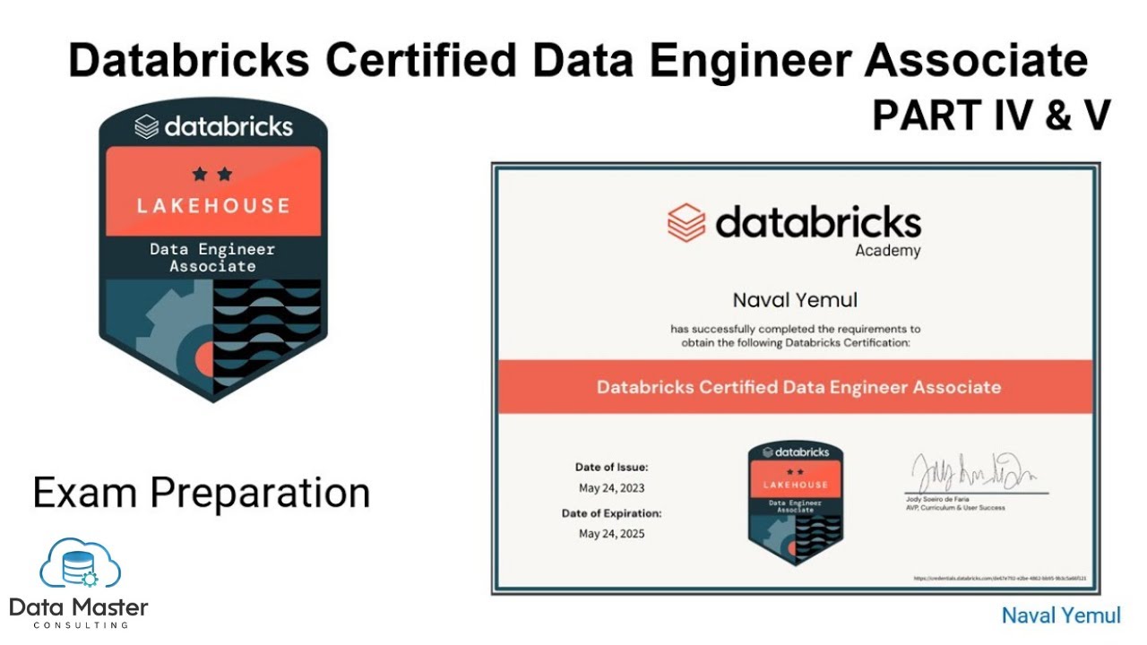 Сертифицированный специалист по обработке данных Databricks | Подготовка к экзамену — части 4 и 5