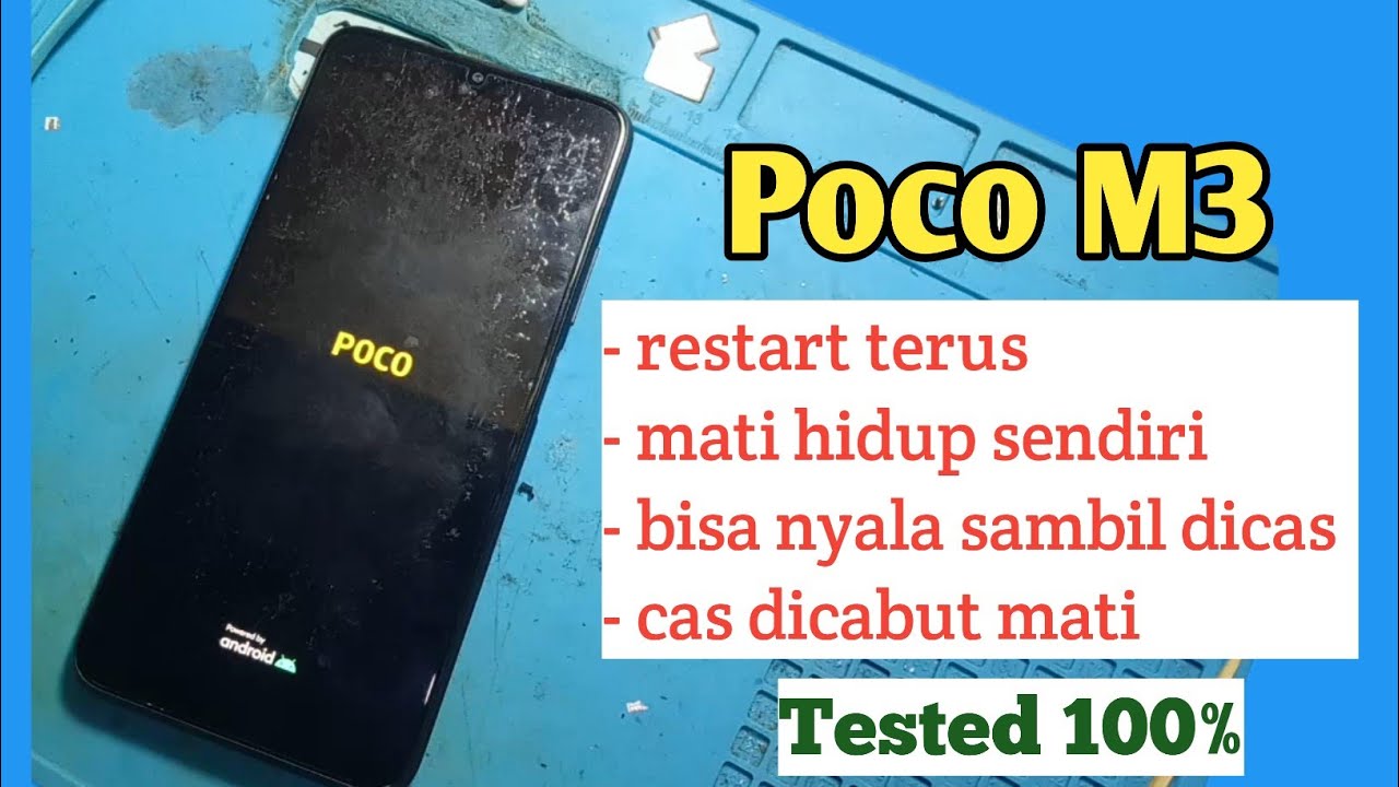 Poco M3 Restart Terus | Poco M3 Mati Hidup