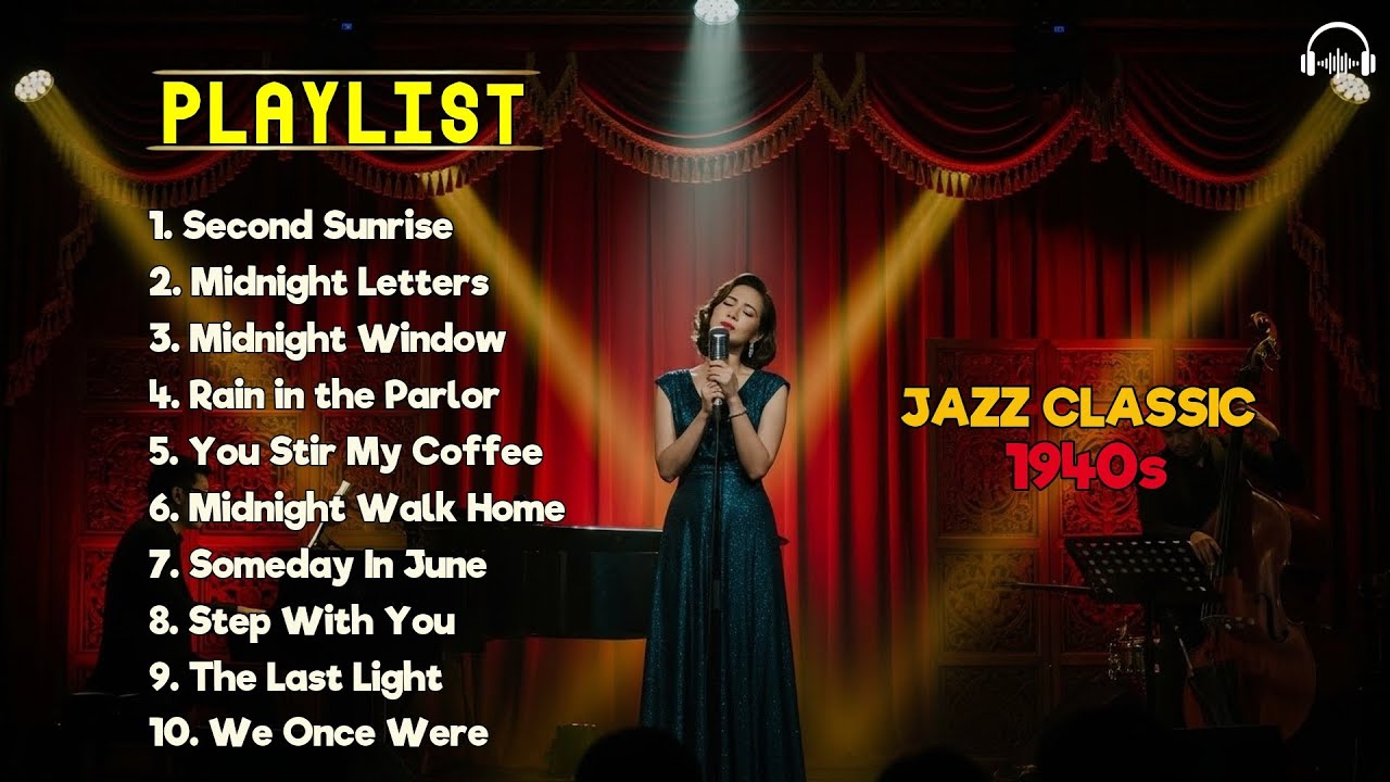 1930s Jazz Bar Ambience with Gentle Swing Rhythms and a Deep Nostalgic Late Night Mood