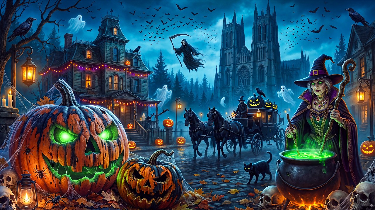 Spooky Halloween Ambience 🎃 Dark Halloween Music, Spooky Sounds 👻Halloween Playlist for Relax, Sleep