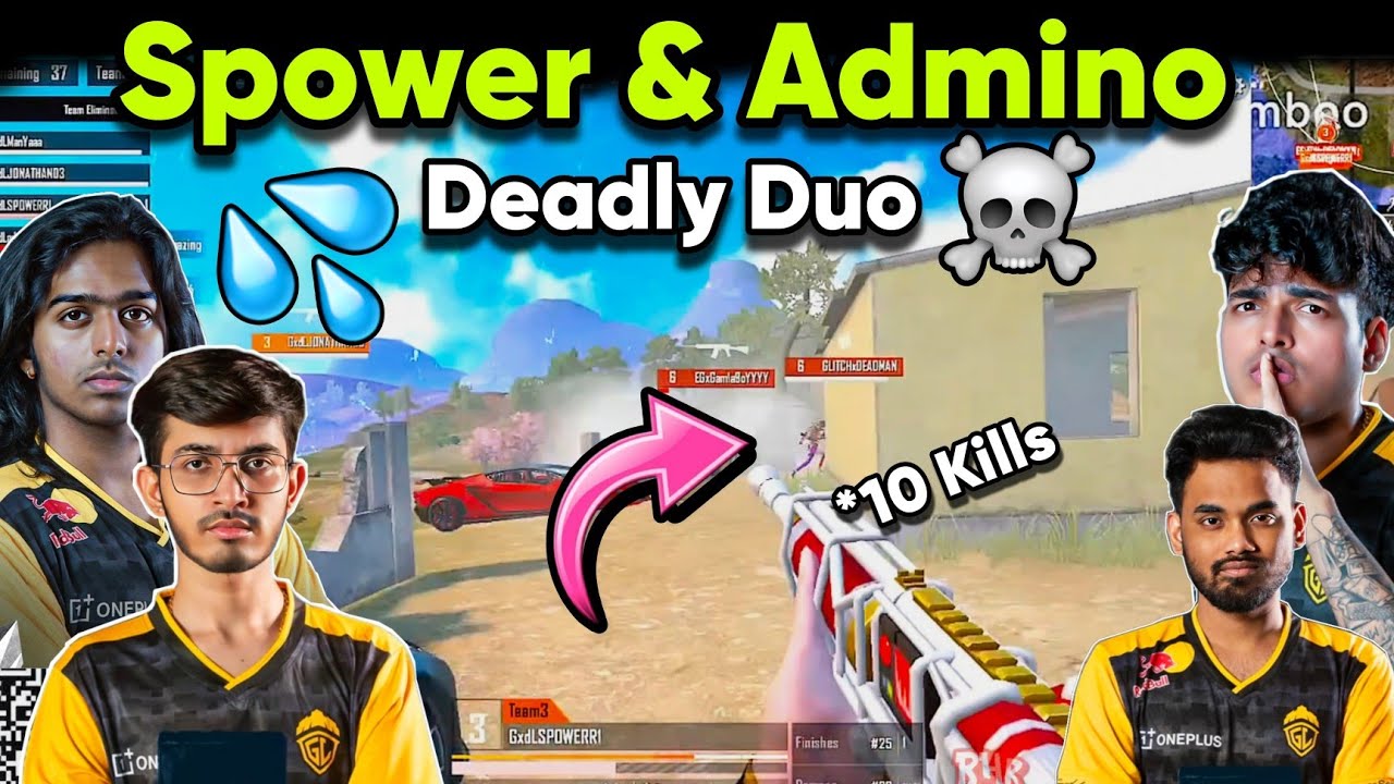 🇮🇳Admino Spower On Fire🔥 Deadly Duo🥵 10 Finishes☠️ Godl Domination💛