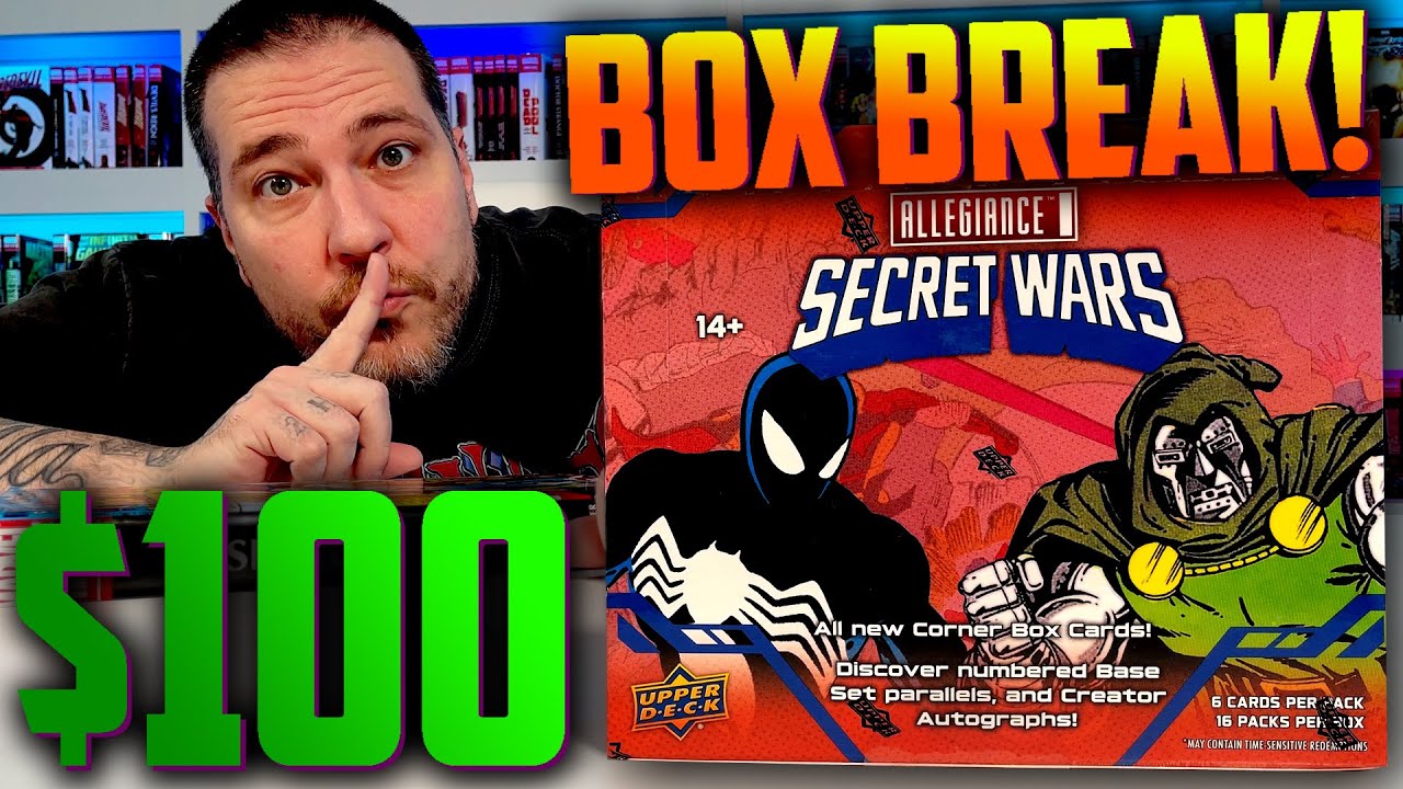 SECRET WARS $100 BOX BREAK | Marvel Trading Cards | Upper Deck