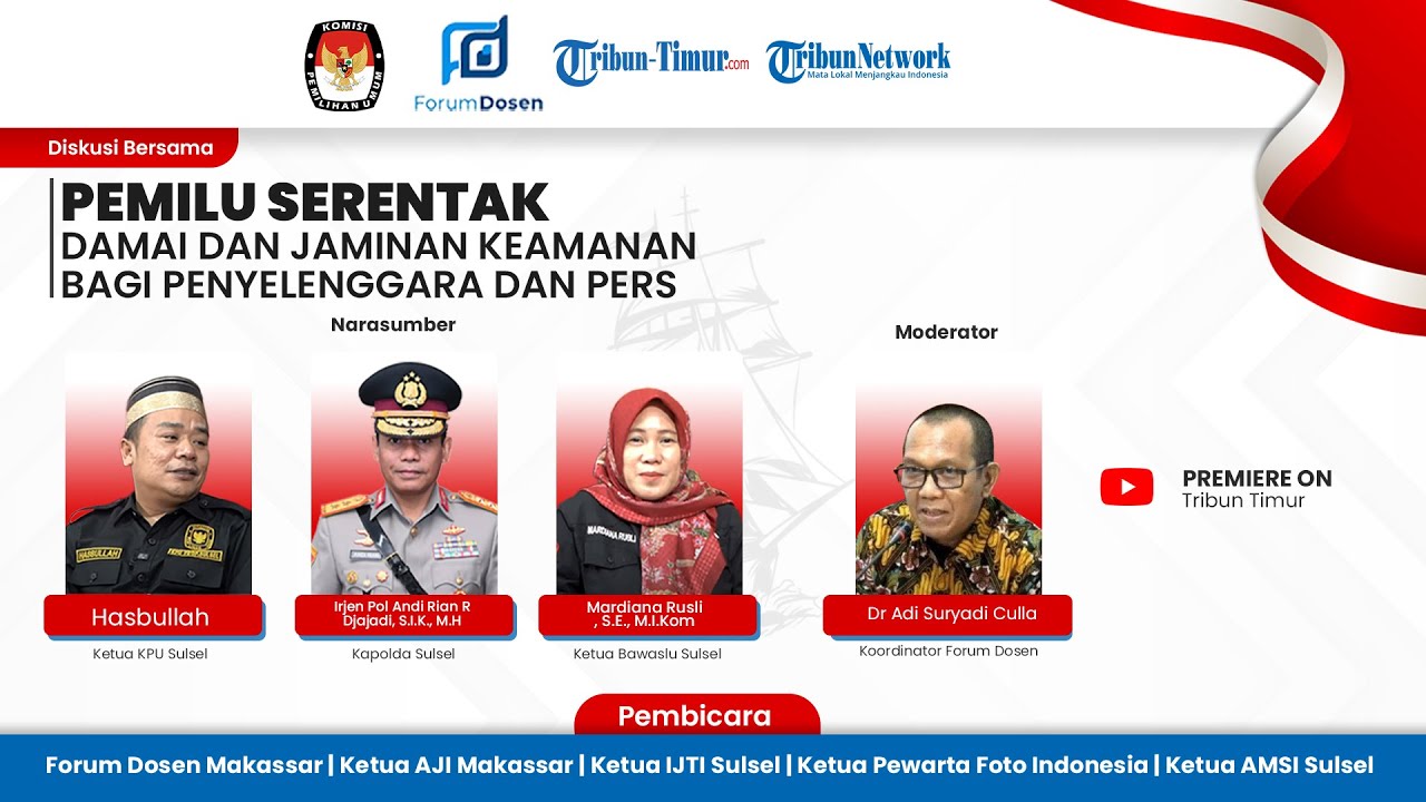 TALKSHOW PILKADA | PEMILU SERENTAK DAMAI DAN JAMINAN KEAMANAN BAGI PENYELENGGARA DAN PERS