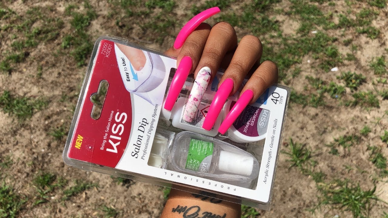 Doing SUPER Long Nails with KISS Dip Powder Kit | Do YOUR Nails At Home