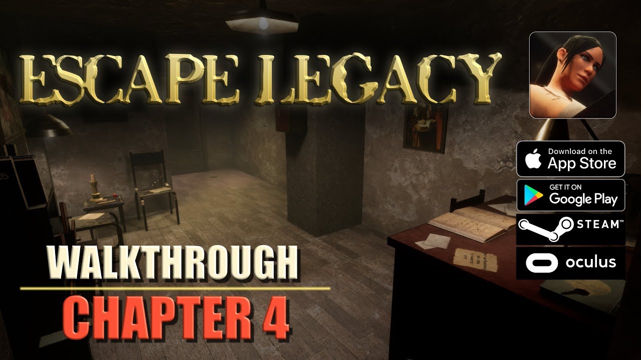 Escape Legacy Chapter 4 Walkthrough Ancient Scrolls Level 4 iOS/Android/PC/Oculus/Cardboard 3D VR HD