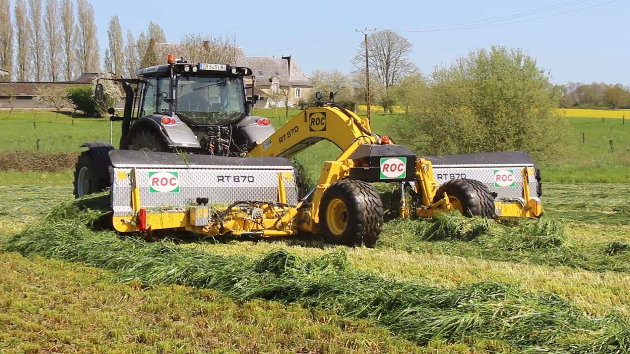 ROC RT 870 | Démonstration d'un andaineur à tapis