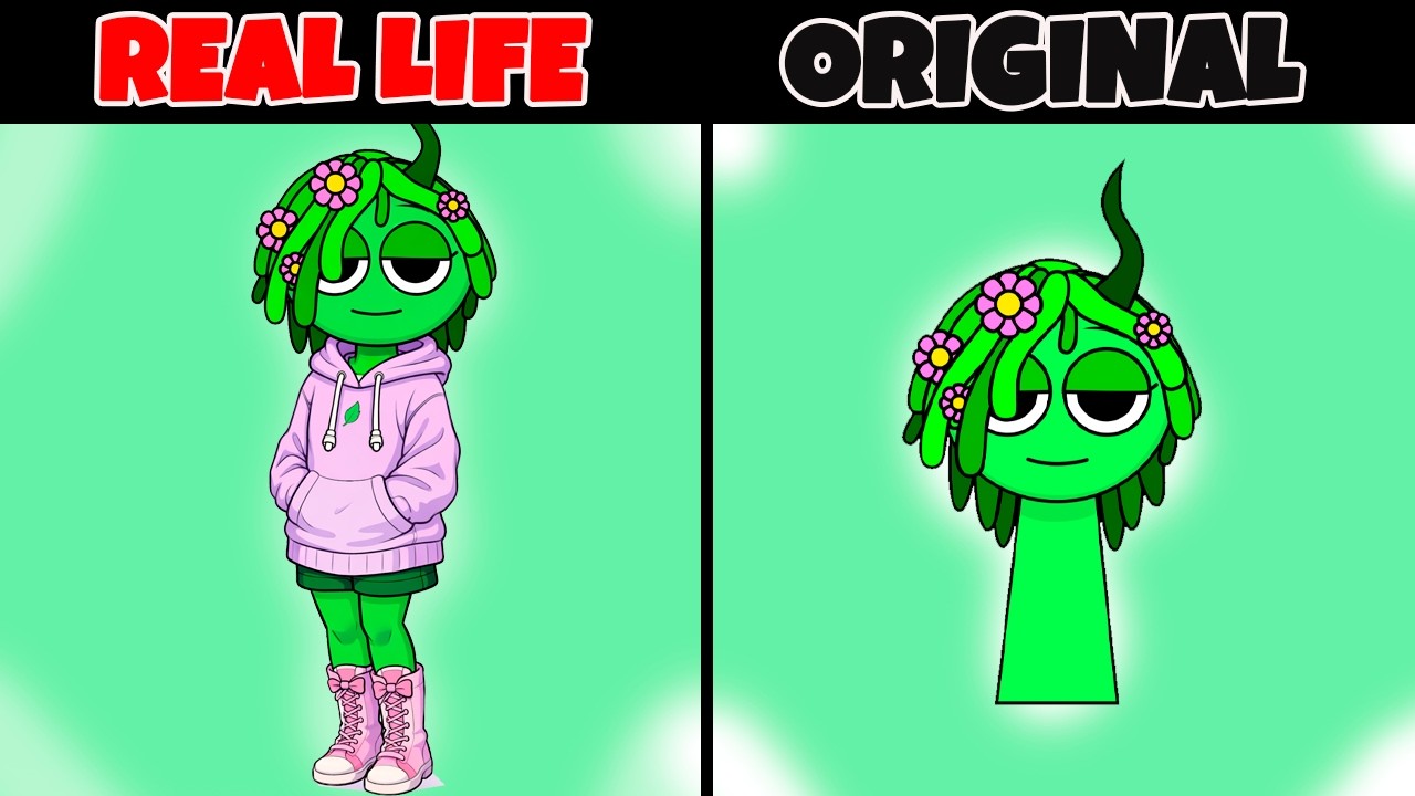 Sprunki Vineria 🩷 | Original vs Real Life