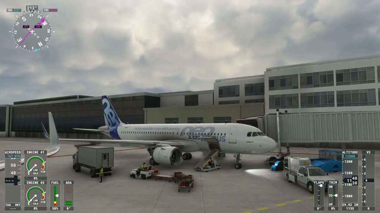 Microsoft Flight Simulator: Airbus A320 Neo (LKPR Ruzyně Praha- LIRF Rome)
