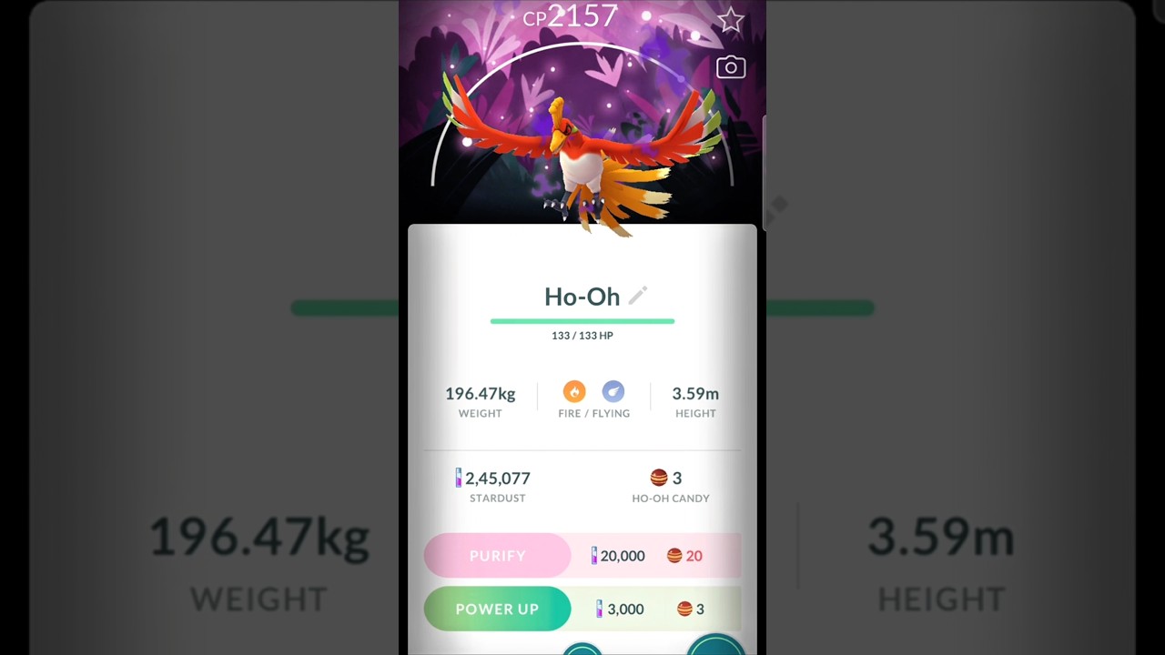 First Shadow Ho-Oh—RARE background unlocked! 🌄🔥 