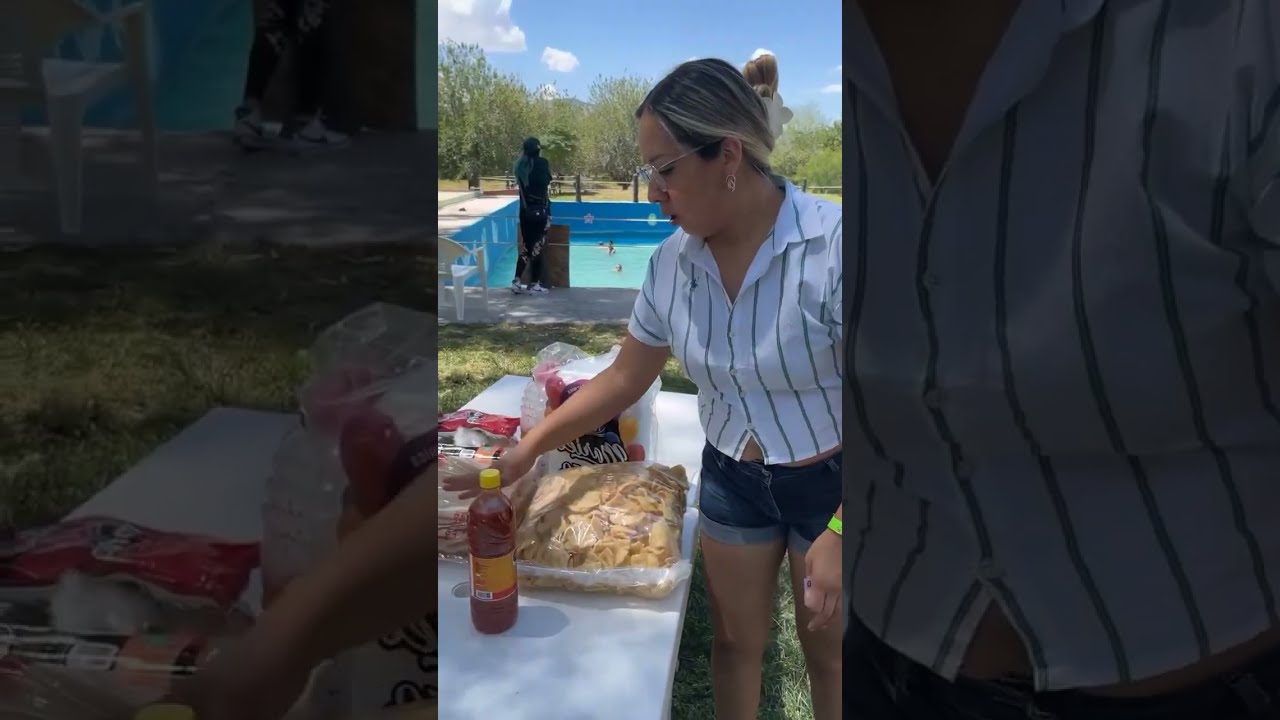 We went to a water park so the kids could have some fun, and we prepared a delicious barbecue