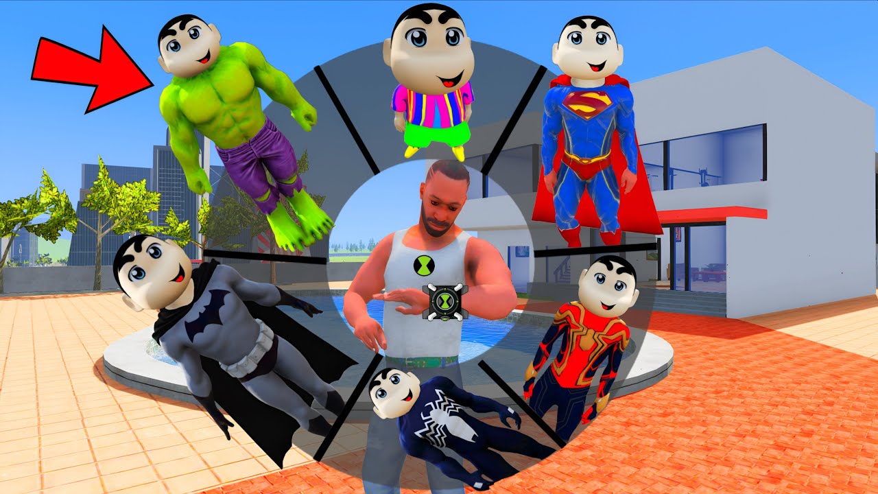 Playing As A Every SUPERHERO SHINCHAN In INDIAN BIKE DRIVING 3D