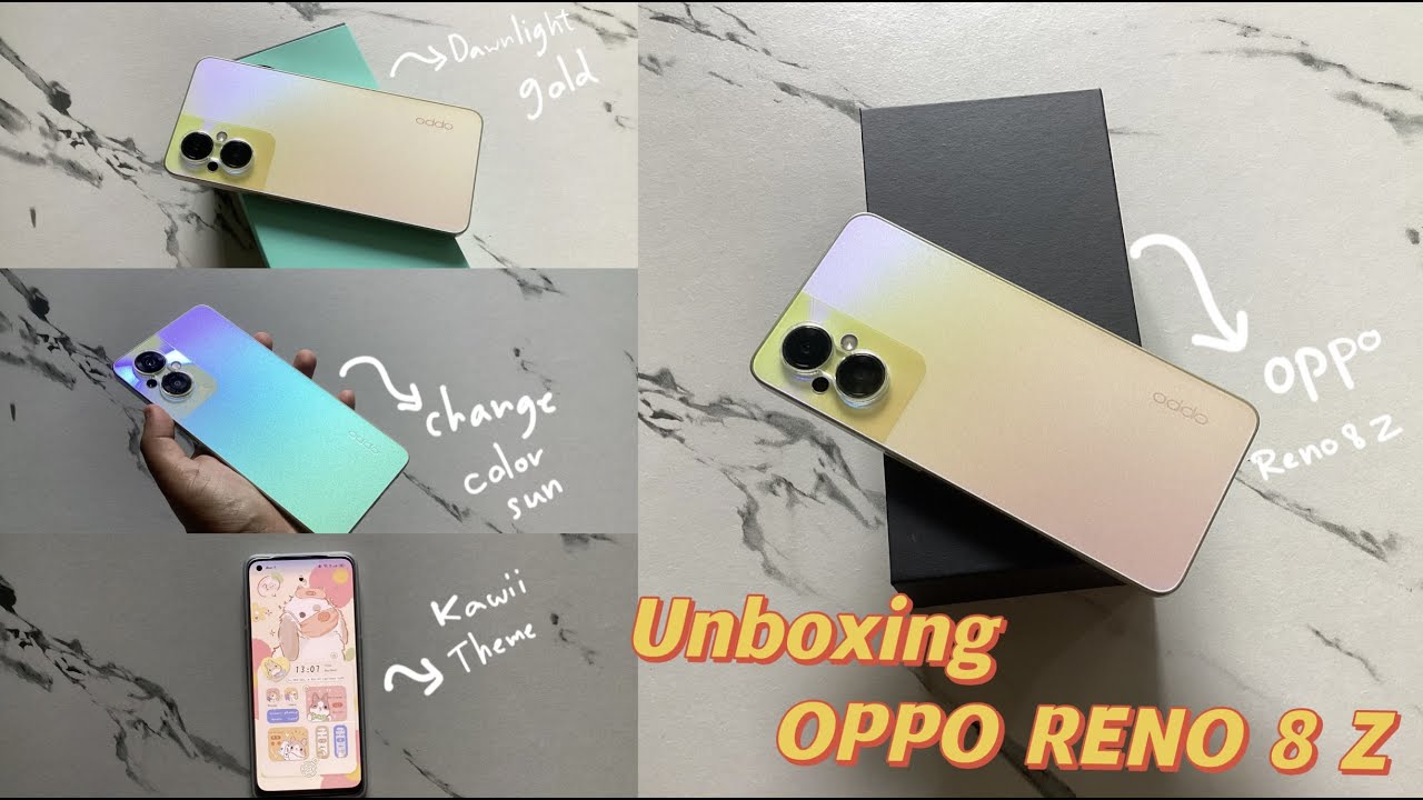 Unboxing OPPO RENO 8 Z Dawnlight Gold /Test Game Camera /aesthetic